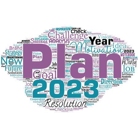 Big word cloud with word plan. Start of a detailed proposal of doing or achieving something.