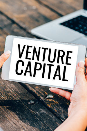 Inspiration showing sign Venture Capital. Business idea available for investment in the ownership...