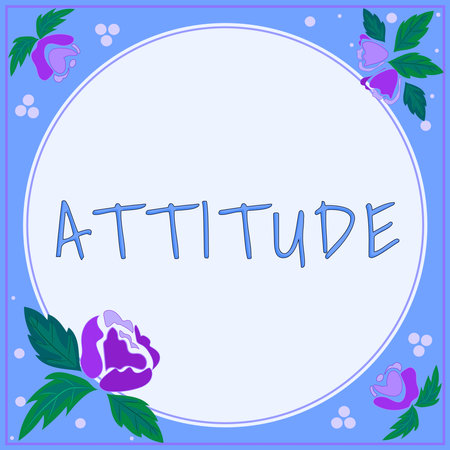 Text sign showing Attitude. Business approach settled way of thinking or feeling about something Personalityの写真素材