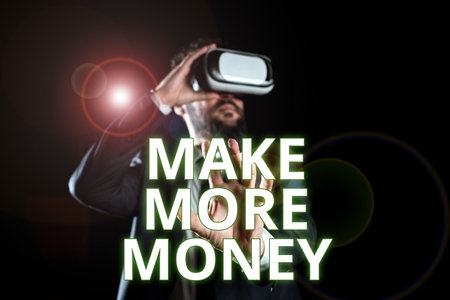 Inspiration showing sign We Can Help You. Business concept Increase your incomes salary benefits Work harder Ambitionの写真素材