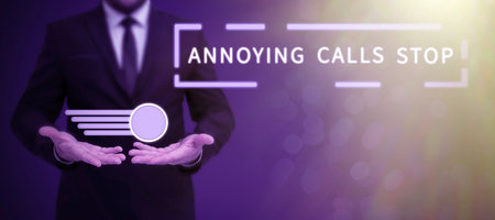 Handwriting text Learn Something New. Business concept Prevent spam phones Blacklisting numbers Angry callerの写真素材