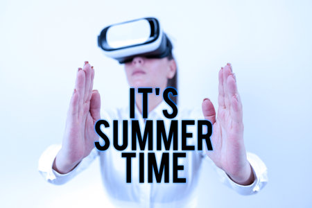 Inspiration showing sign It S Summer Time. Business showcase season for fun and excitement enjoying...