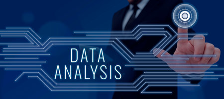 Conceptual display Data Analysis. Business overview Translate numbers to Analytical Conclusion Forecastingの写真素材