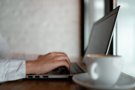 Office Meeting Online, School Video Conference, Working Remotely Ideas, Giving Lectures, Computer Presentation Idea, Writing Important Notes, Internet Searching Browsingの写真素材
