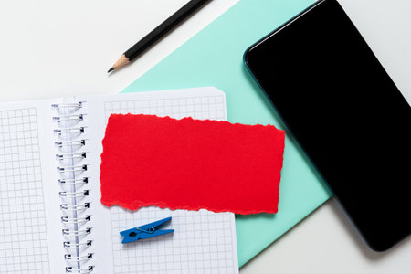 Multiple Assorted Collection Office Stationery Photo With Pens Pencils Notepads Notebook Ruler Stapler Scissors Clippers Paper Clips Holders Clipboard Placed Over Tableの写真素材