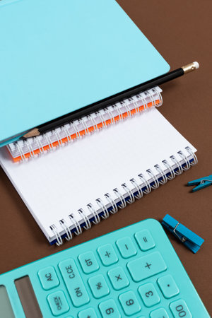 Multiple Assorted Collection Office Stationery Photo With Pens Pencils Notepads Notebook Ruler...