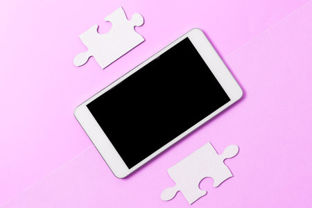 Mobile Phone Screen With Important Messages On Desk. Crutial Information On Cellphone On Tableの写真素材