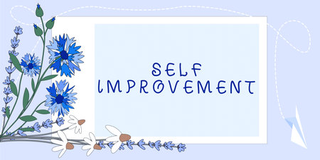 Inspiration showing sign Self Improvement. Conceptual photo a company that provides subscribers access to the Internetの写真素材