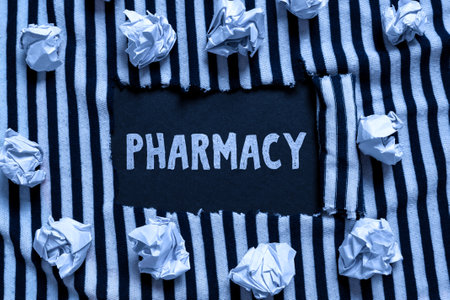 Conceptual display Pharmacy. Concept meaning to have or express a favorable opinion of, to accept as...