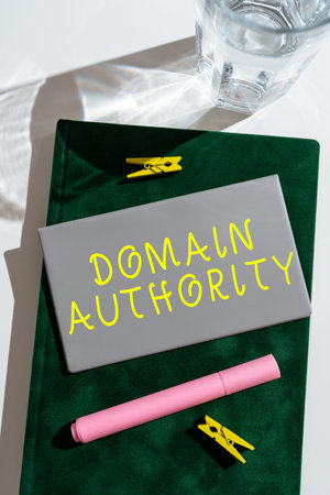 Text sign showing Domain Authority. Business idea global ecology and environment protection businessの写真素材