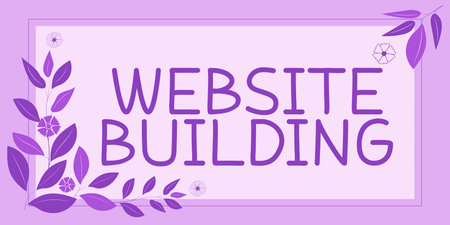 Handwriting text Website Building. Internet Concept site is constructed according to the clients needsの写真素材