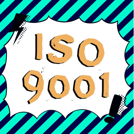 Inspiration showing sign Iso 9001. Conceptual photo designed help organizations to ensure meet the needs of customersの写真素材