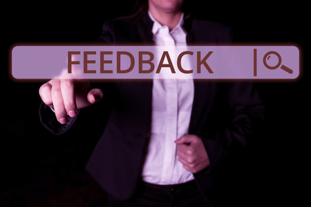 Text sign showing Feedback. Business showcase Inflammation ot the pharynx and fauces resulted from...