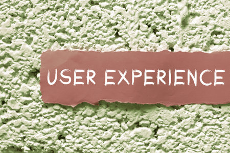 Sign displaying User Experience. Business showcase how a person reacts and feels after using a...