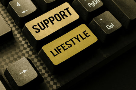 Inspiration showing sign Support Lifestyle. Word Written on habits that are typical of them or are...