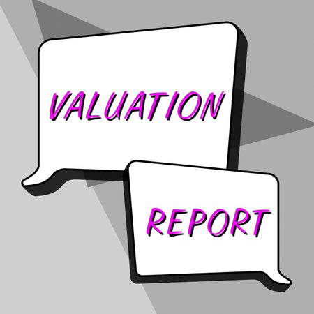 Text caption presenting Valuation Report. Business overview process of converting an idea into a video Filmaking Man With Tablet Displaying S And Glowing Lines In Futuristic Frame.の写真素材