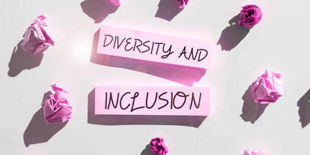 Conceptual caption Diversity And Inclusion. Business showcase range human difference includes race...