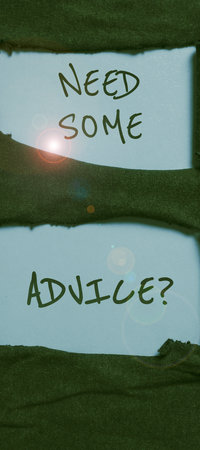 Writing displaying text Need Some Advice. Conceptual photo Offering an opinion or suggestion to someoneの写真素材