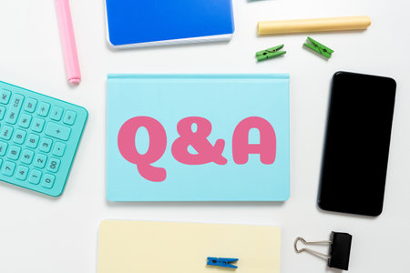 Text sign showing Q A. Business approach defined as questions being asked and answers