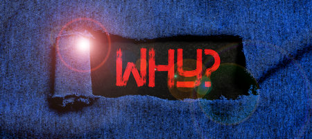 Sign displaying Why. Business idea Asking for what reason and purpose Expressing surpriseの写真素材