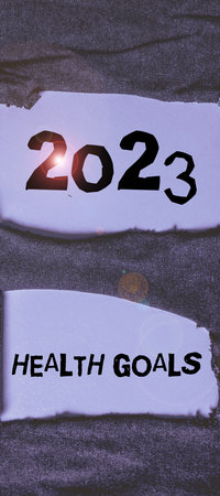 Handwriting text 2023 Health Goals. Business showcase celebration of the beginning of the calendar...