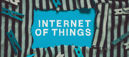 Writing displaying text Internet Of Things. Conceptual photo Innovation Globalization Digital Electronics Connectivityの写真素材