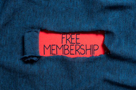 Text showing inspiration Free Membership. Conceptual photo get access to the creative community without paying anythingの写真素材