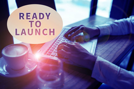 Text showing inspiration Ready To Launch. Business showcase an event to celebrate or introduce...