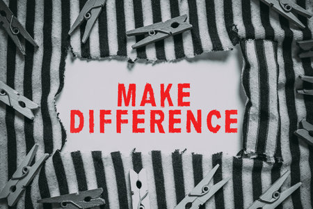 Text showing inspiration Make Difference. Internet Concept to cause a change To be important or...
