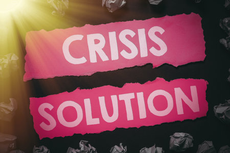 Conceptual caption Crisis Solution. Internet Concept process by which an organization deals with a disruptiveの写真素材