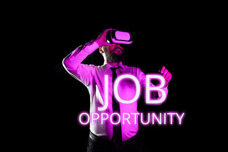 Handwriting text Job Opportunity. Business concept an opportunity of employment or the chance to get...