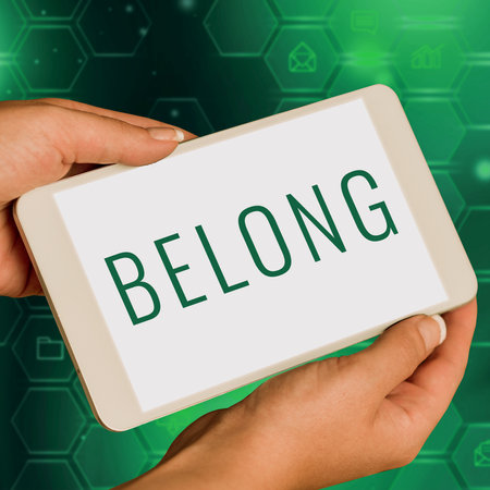 Inspiration showing sign Belong. Word for property of someone be member of particular group or organizationの写真素材