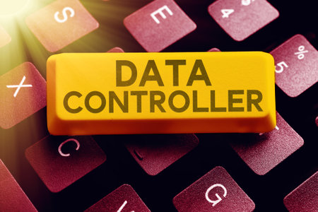 Text showing inspiration Data Controller. Conceptual photo person who determines the purposes of the data to processの写真素材