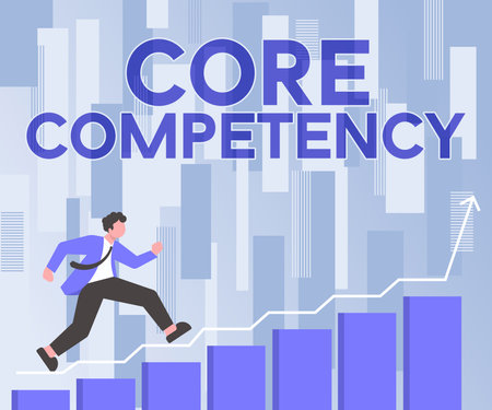 Text showing inspiration Core Competency. Business idea harmonized combination of multiple resources and skillsの写真素材