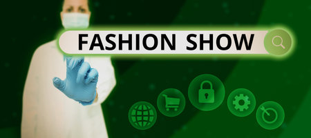 Inspiration showing sign Fashion Show. Business showcase exibition that involves styles of clothing and appearanceの写真素材