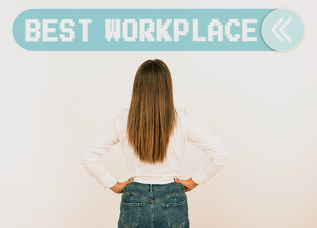 Writing displaying text Best Workplace. Business approach Ideal company to work with High compensation Stress freeの写真素材