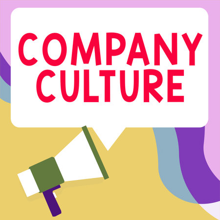 Writing displaying text Company Culture. Business concept The environment and elements in which employees workの写真素材