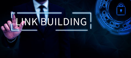 Conceptual display Link Building. Business idea SEO Term Exchange Links Acquire Hyperlinks Indexedの写真素材