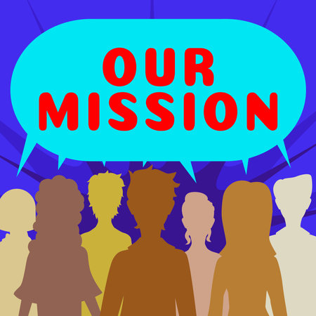 Text showing inspiration Our Mission. Business showcase tasks or schedule we need to made them right in order successの写真素材