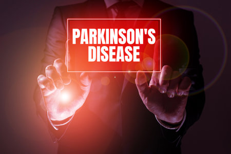Conceptual display Parkinsons Disease. Word for nervous system disorder that affects movement and cognitive abilitiesの写真素材