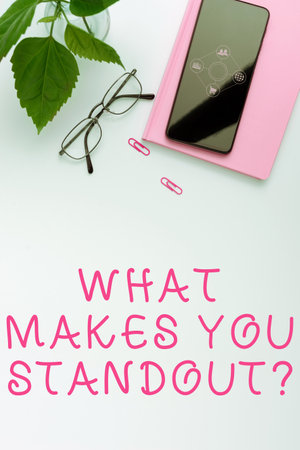 Conceptual display What Makes You Standout. Internet Concept asking someone about his qualitiesの写真素材