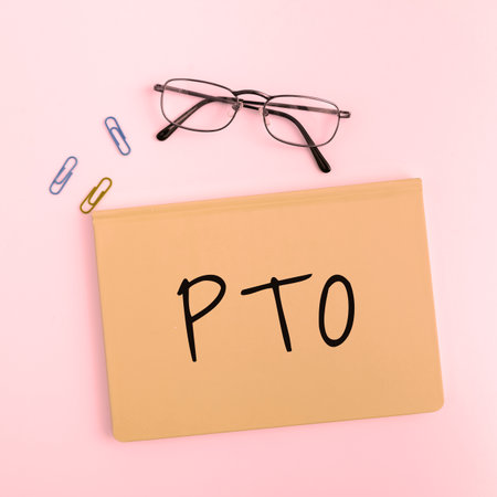 Hand writing sign Pto. Internet Concept Employer grants compensation for personal leave holidaysの写真素材