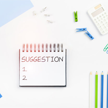 Inspiration showing sign Suggestion. Business approach the process of one thought leads to another through association of ideasの写真素材