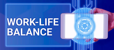 Text sign showing Work Life Balance. Business concept time allocated for work and aspects of life are equalの写真素材