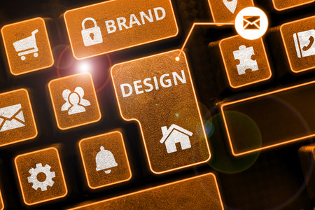 Inspiration showing sign Brand Design. Business showcase visual elements that make up the corporate...