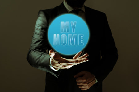 Writing displaying text My Home. Conceptual photo place you can feel comfortable cooking living and...