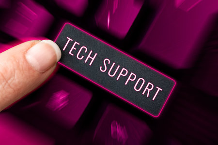Text showing inspiration Tech Support. Word for Assisting individuals who are having technical...