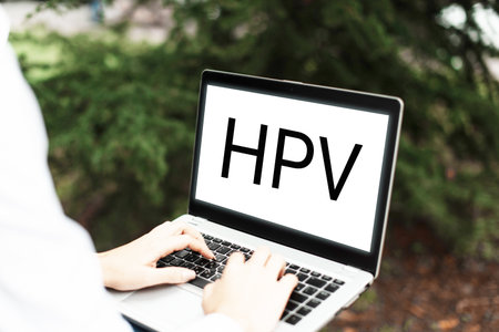 Sign displaying Hpv. Business concept Group of viruses that affect your skin and the moist membranesの写真素材