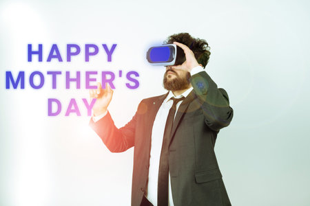 Inspiration showing sign Happy Mothers Day. Internet Concept celebrated in honor of the motherhoods influence in societyの写真素材