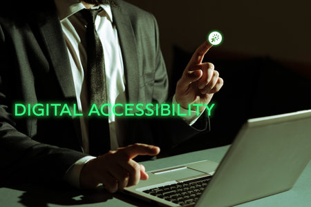 Handwriting text Digital Accessibility. Conceptual photo electronic technology that generates stores...